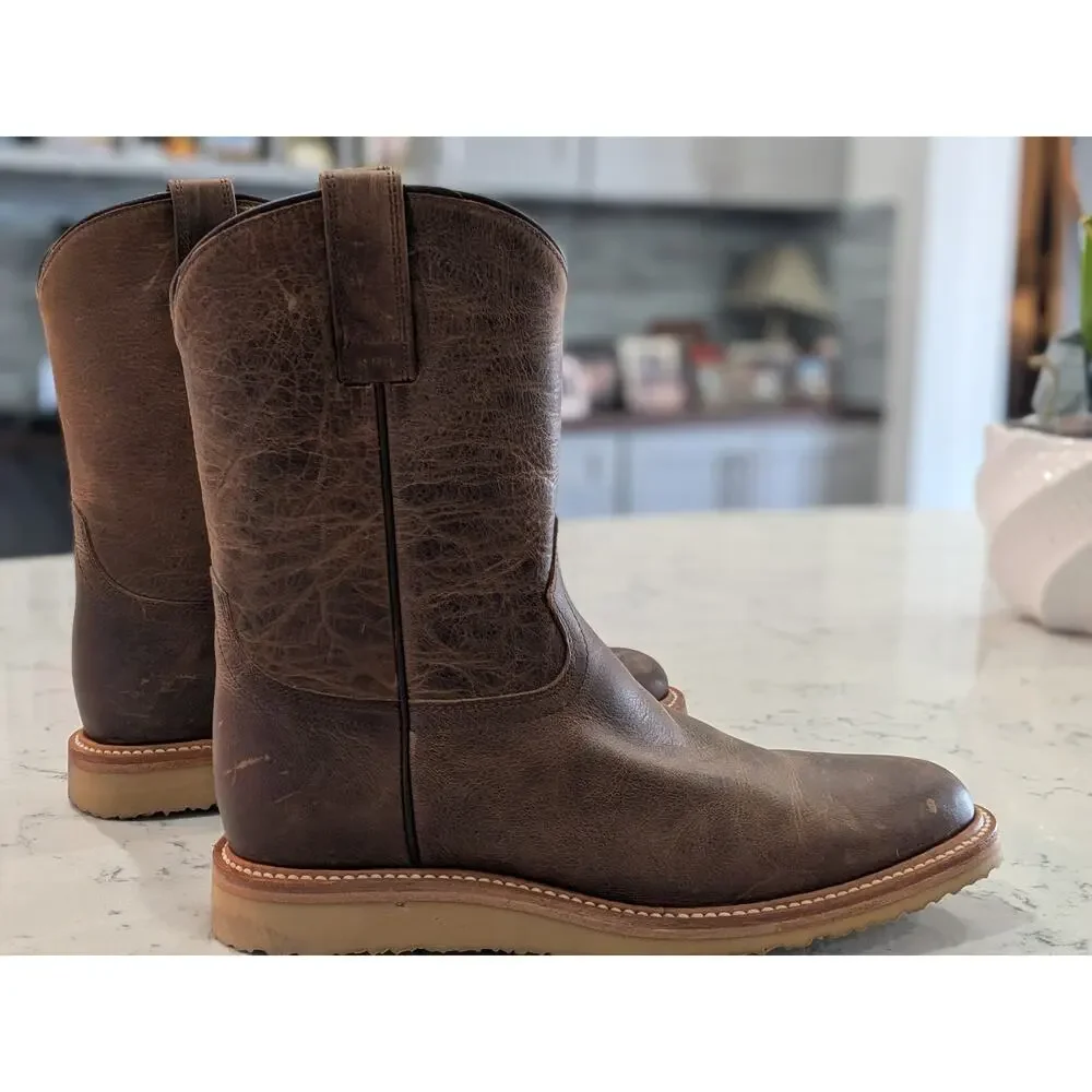 Huckberry Rhodes Roper Boot Caliber Men's 9 Brown Western Boots (1124)